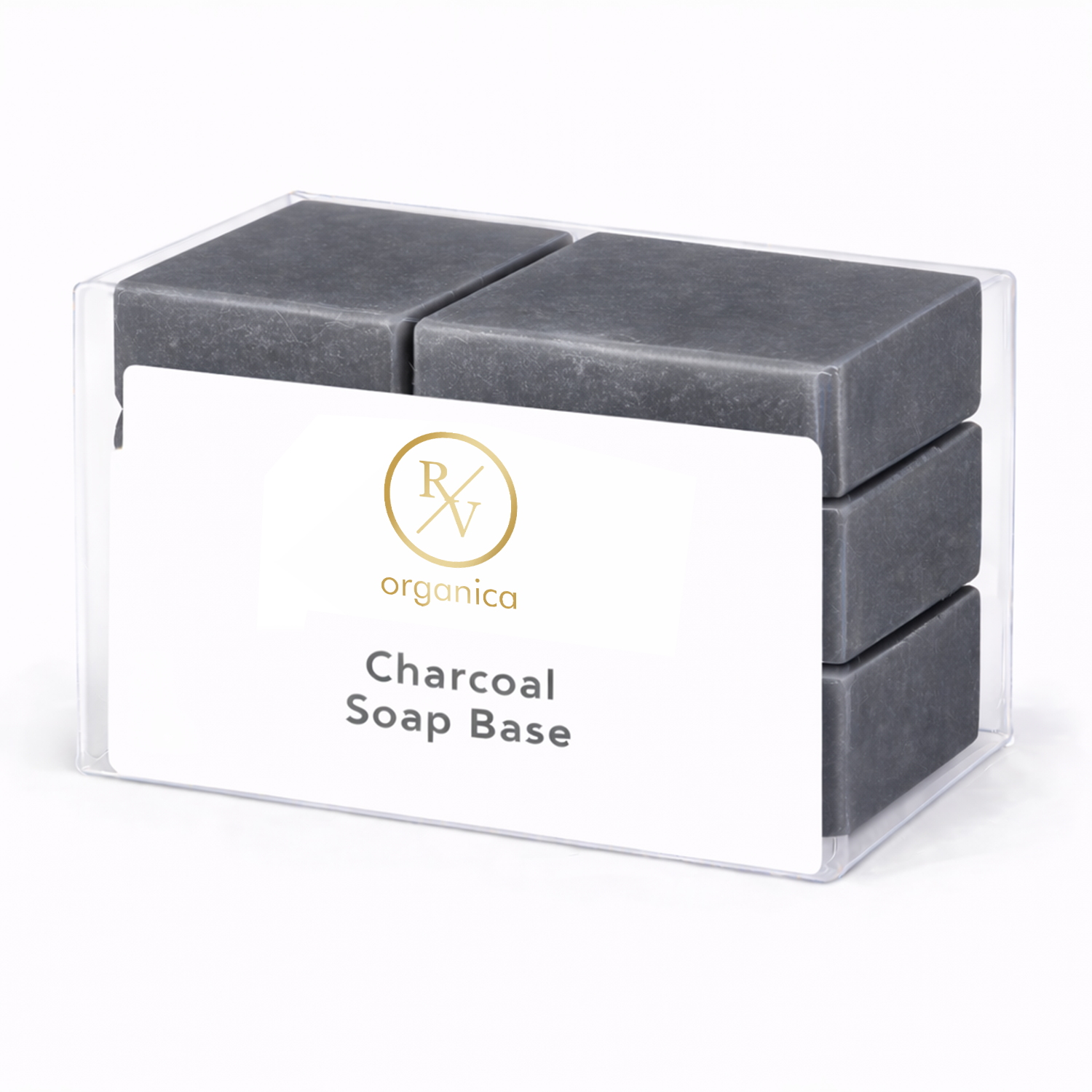 RV Organica charcoal soap base for melt and pour detoxifying and deep cleansing soap making