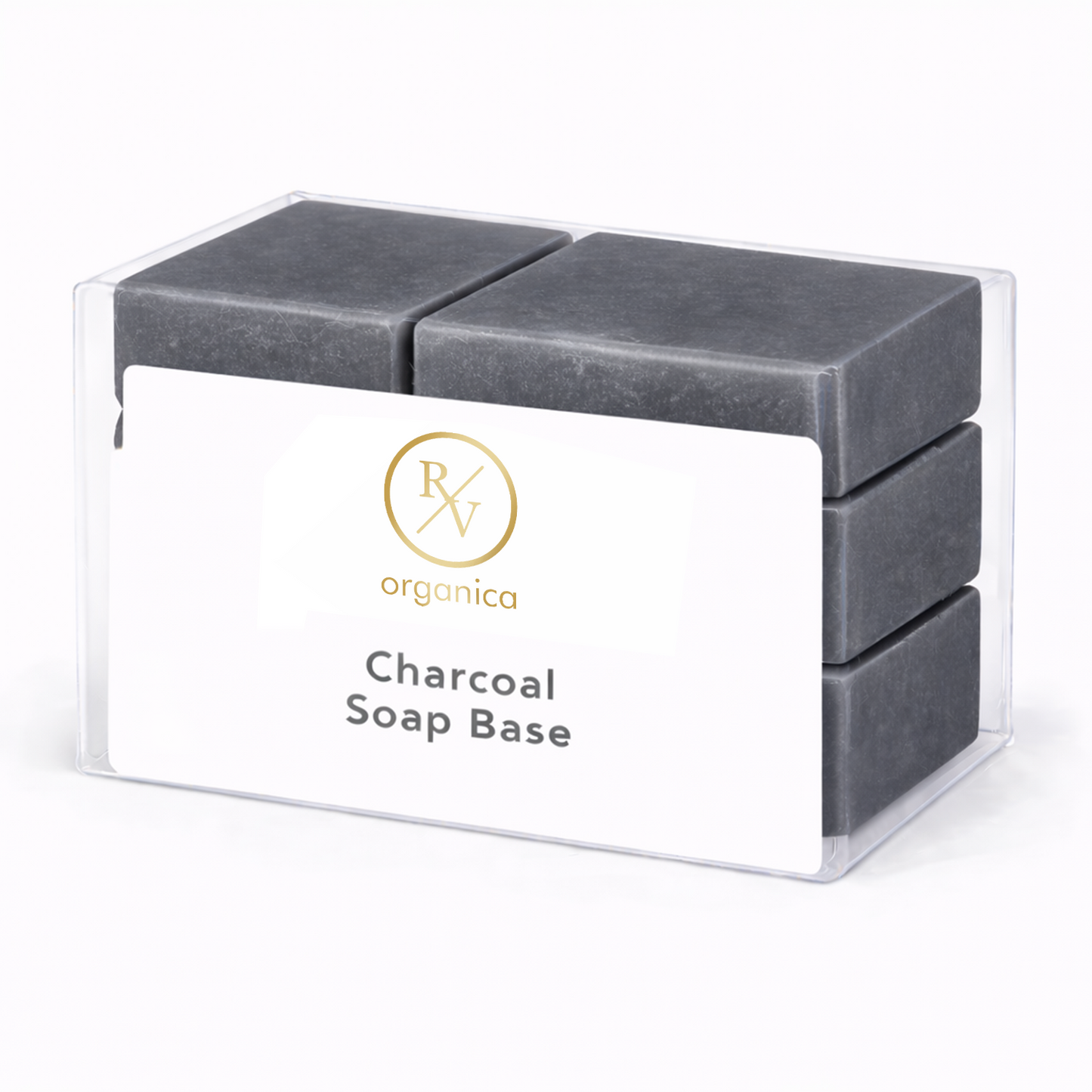 RV Organica charcoal soap base for melt and pour detoxifying and deep cleansing soap making