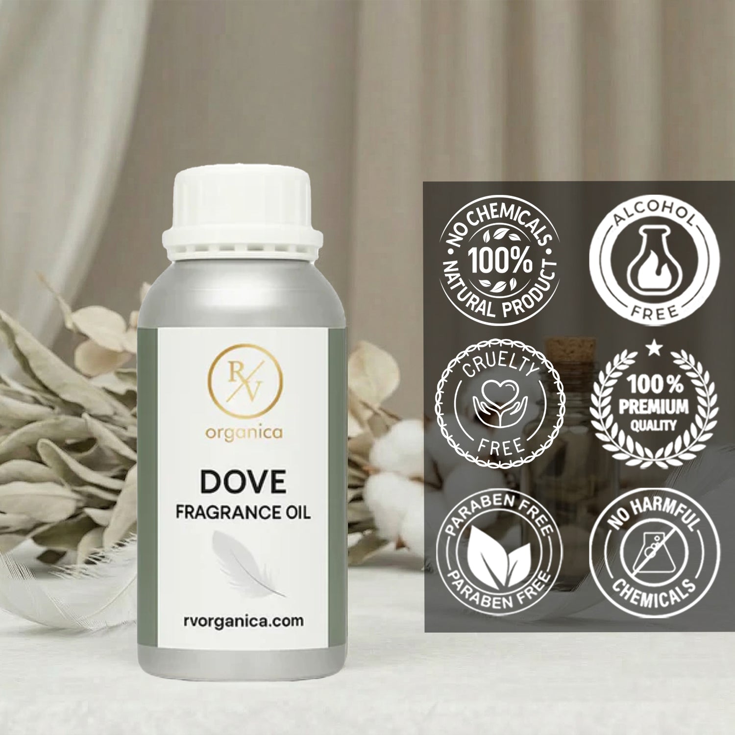 RV Organica dove fragrance oil paraben free chemical free cruelty free and natural product