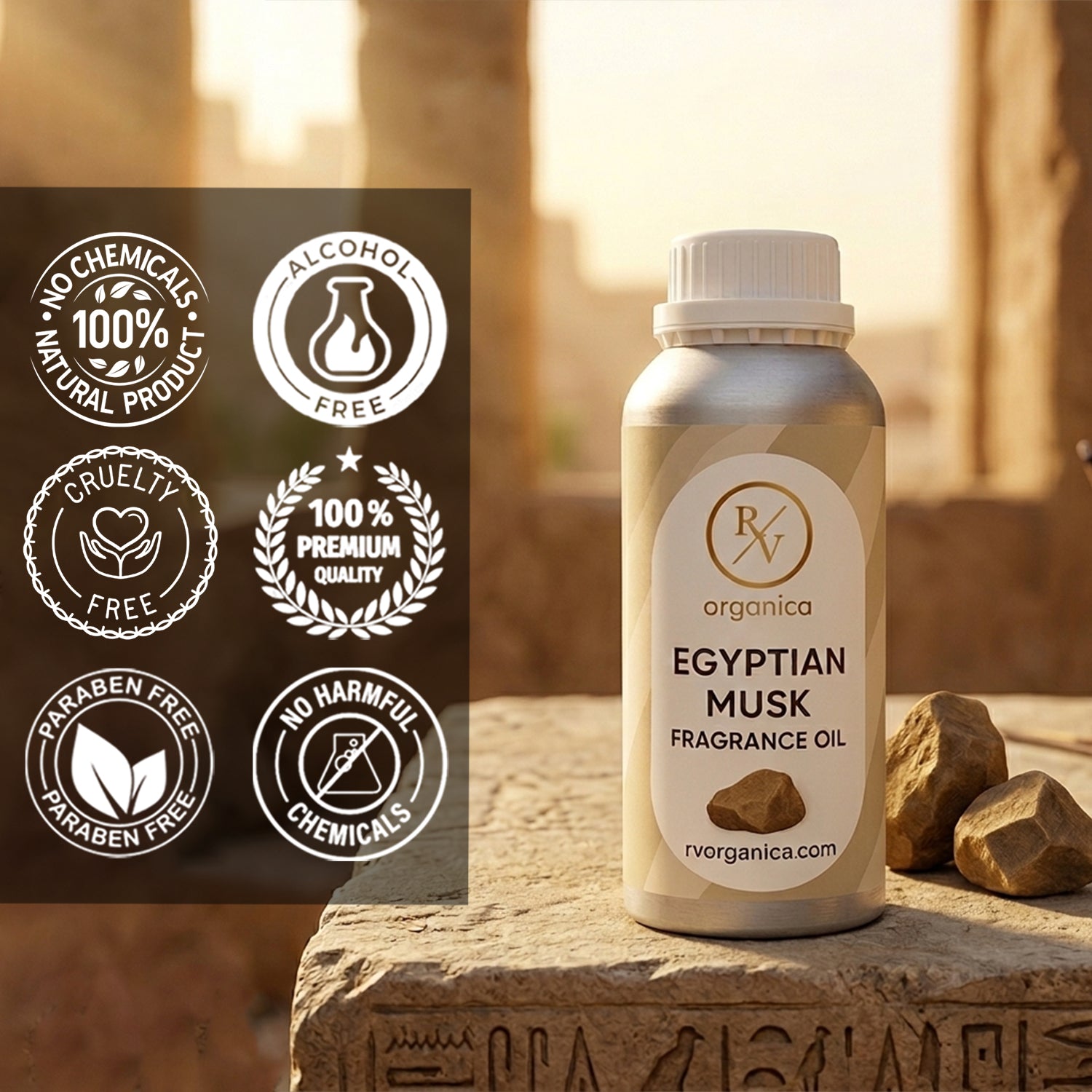 RV Organica egyptian musk fragrance oil paraben free chemical free cruelty free and natural product