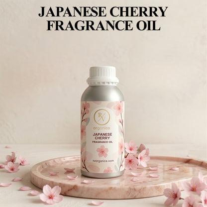 RV Organica japanese cherry fragrance oil original product bottle with label packaging
