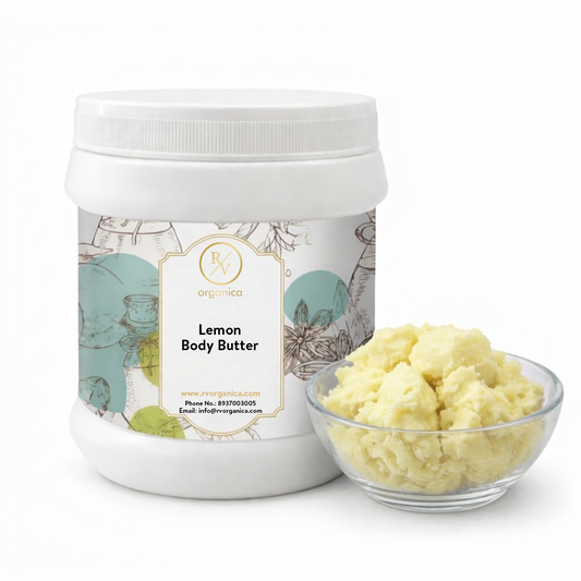 RV Organica lemon body butter for brightening and refreshing dull tired skin