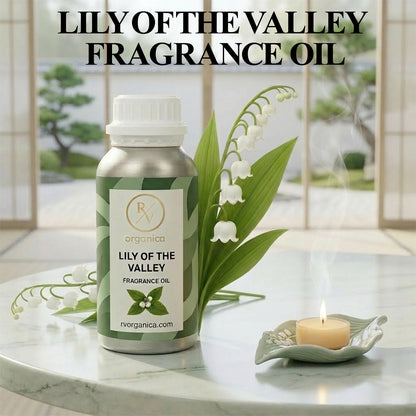 RV Organica lily of the valley fragrance oil original product bottle with label packaging