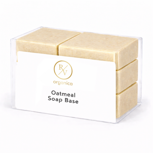 RV Organica oatmeal soap base for melt and pour gentle exfoliating and soothing sensitive skin