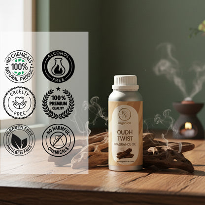 RV Organica oudh twist fragrance oil paraben free chemical free cruelty free natural product