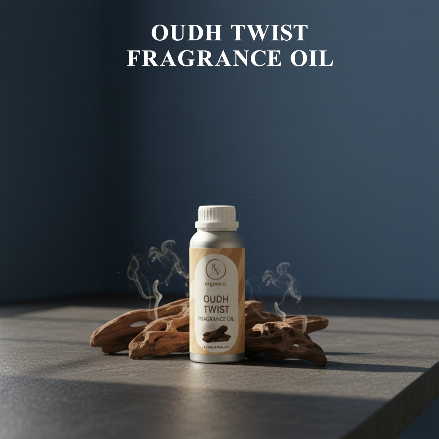 RV Organica oudh twist fragrance oil original product bottle with label packaging