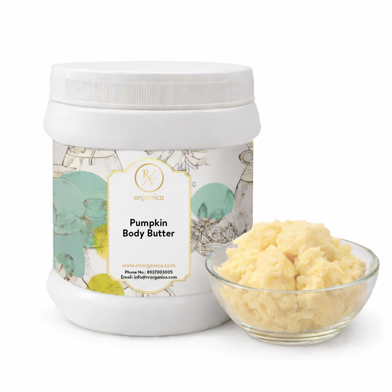 RV Organica pumpkin body butter for nourishing skin repair and natural glow