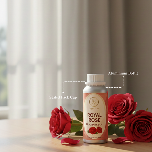 RV Organica royal rose fragrance oil sealed aluminium bottle packaging pure and safe product - second image