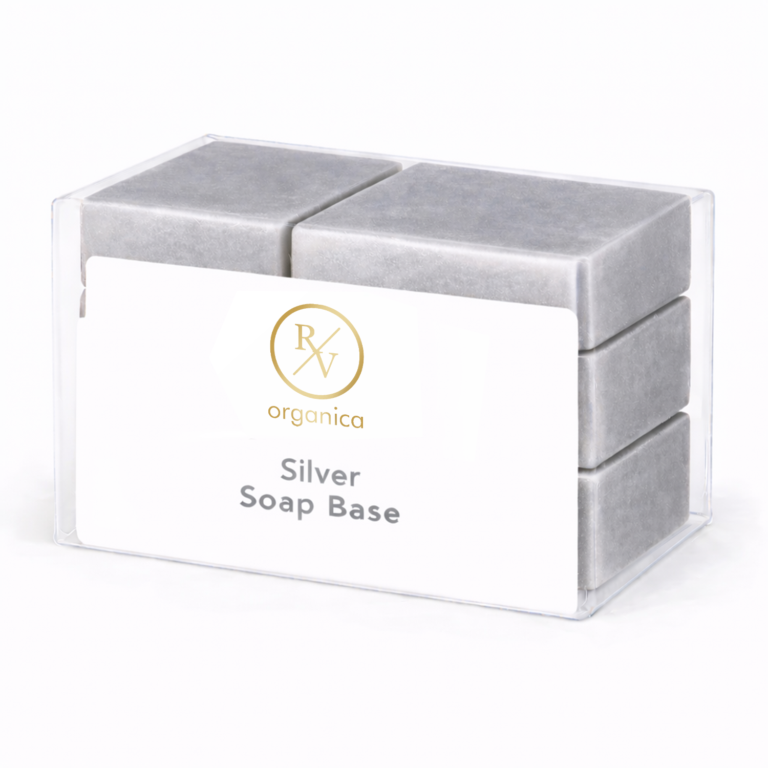 RV Organica silver soap base for melt and pour brightening and radiant glow soap making