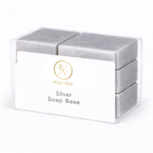 RV Organica silver soap base for melt and pour brightening and radiant glow soap making
