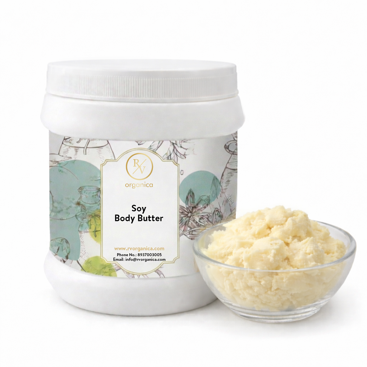 RV Organica soy body butter for skin firming and deep nourishing care