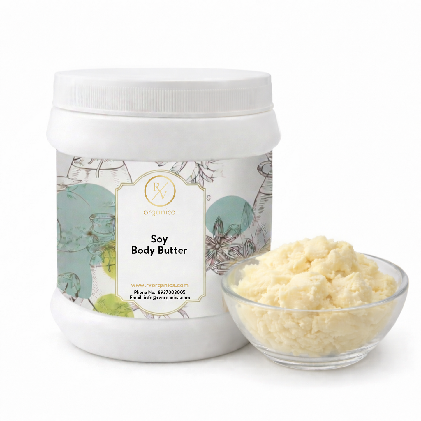 RV Organica soy body butter for skin firming and deep nourishing care