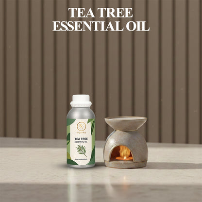 RV Organica tea tree essential oil original product bottle with label packaging