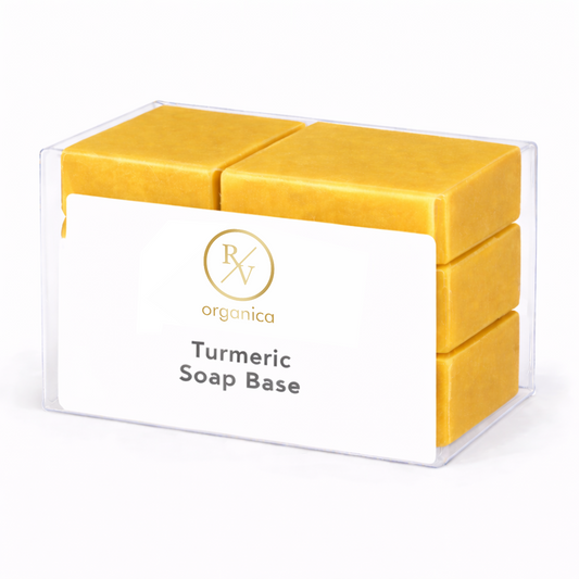 RV Organica turmeric soap base for melt and pour brightening and anti acne skin care soap making
