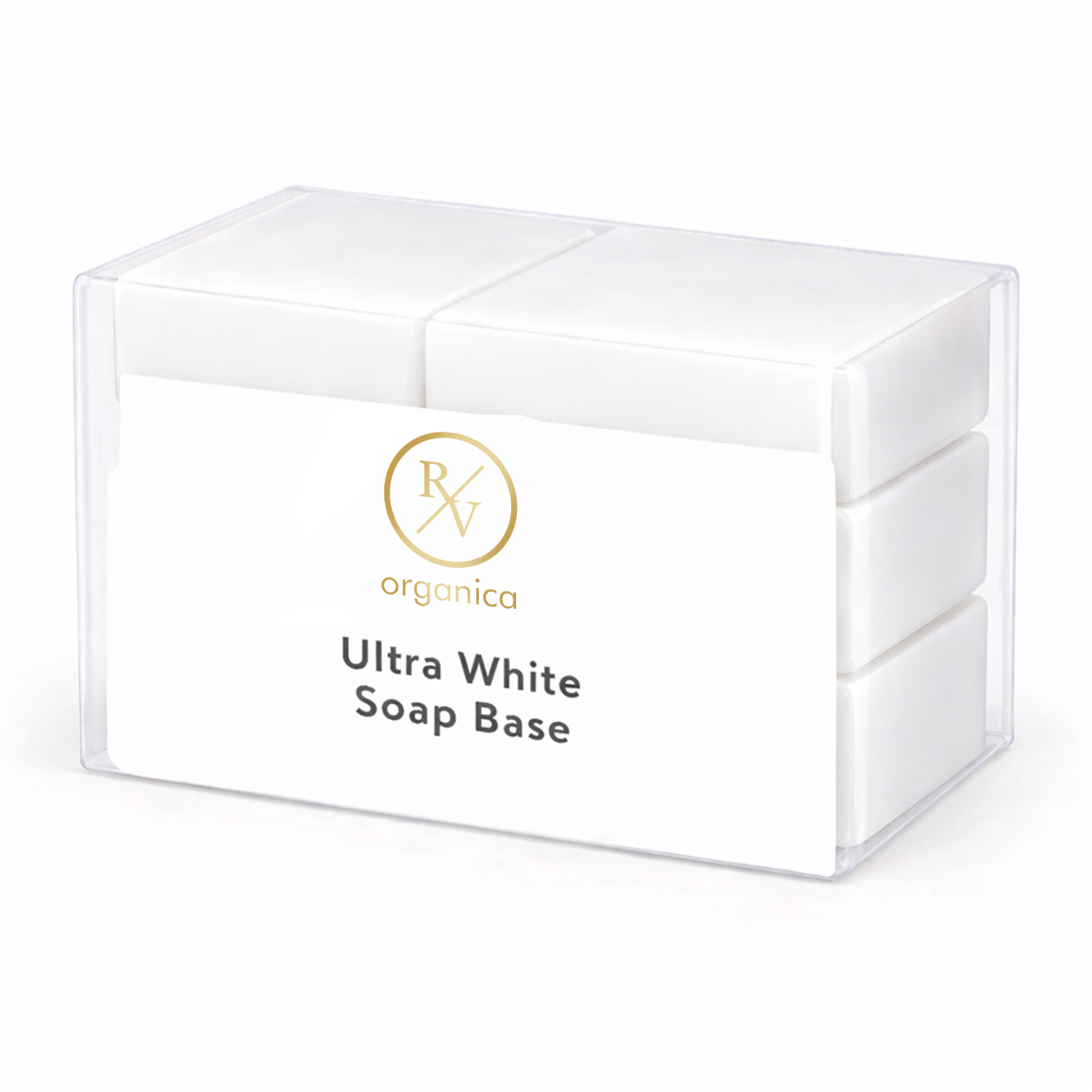 RV Organica ultra white soap base for melt and pour soap making with bright clear finish