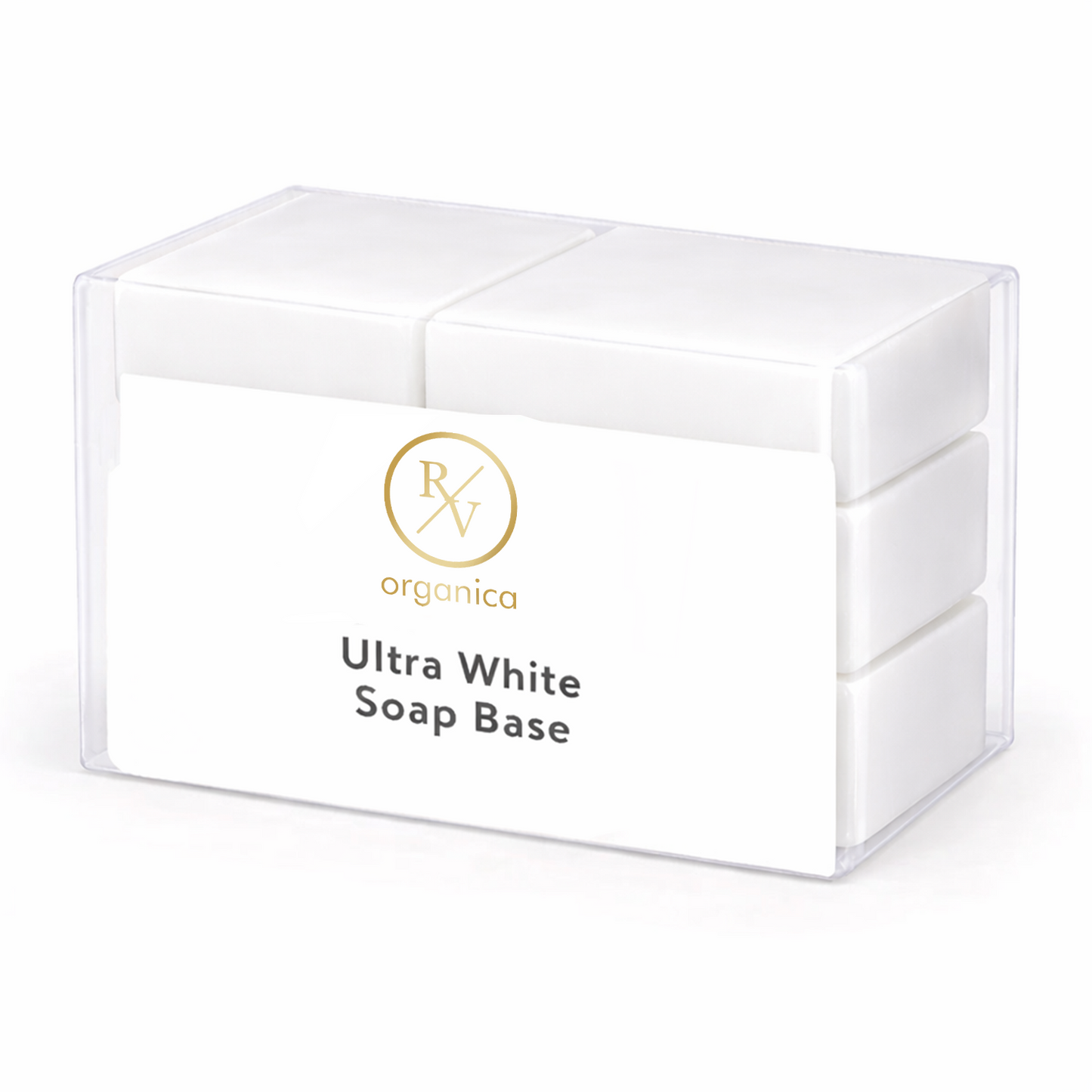 RV Organica ultra white soap base for melt and pour soap making with bright clear finish