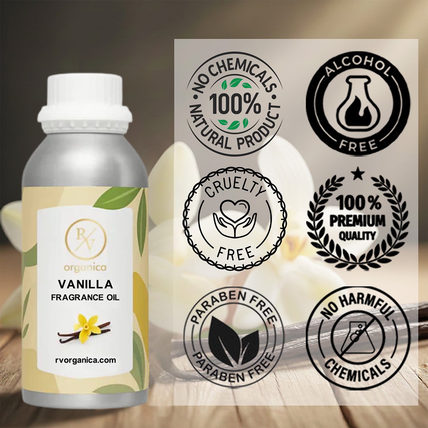 RV Organica vanilla fragrance oil paraben free chemical free cruelty free natural product