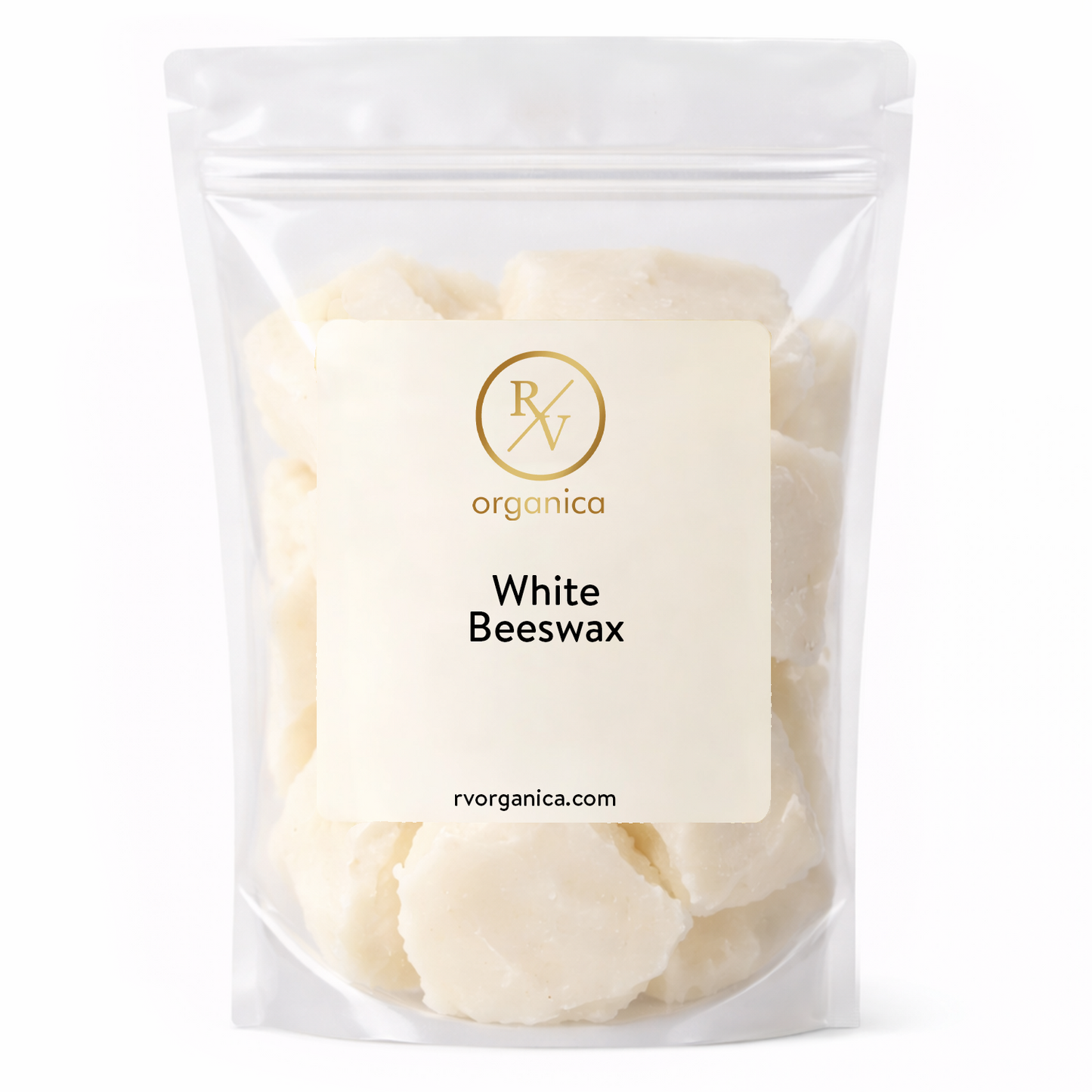 RV Organica white beeswax for natural refined candle making and cosmetic use