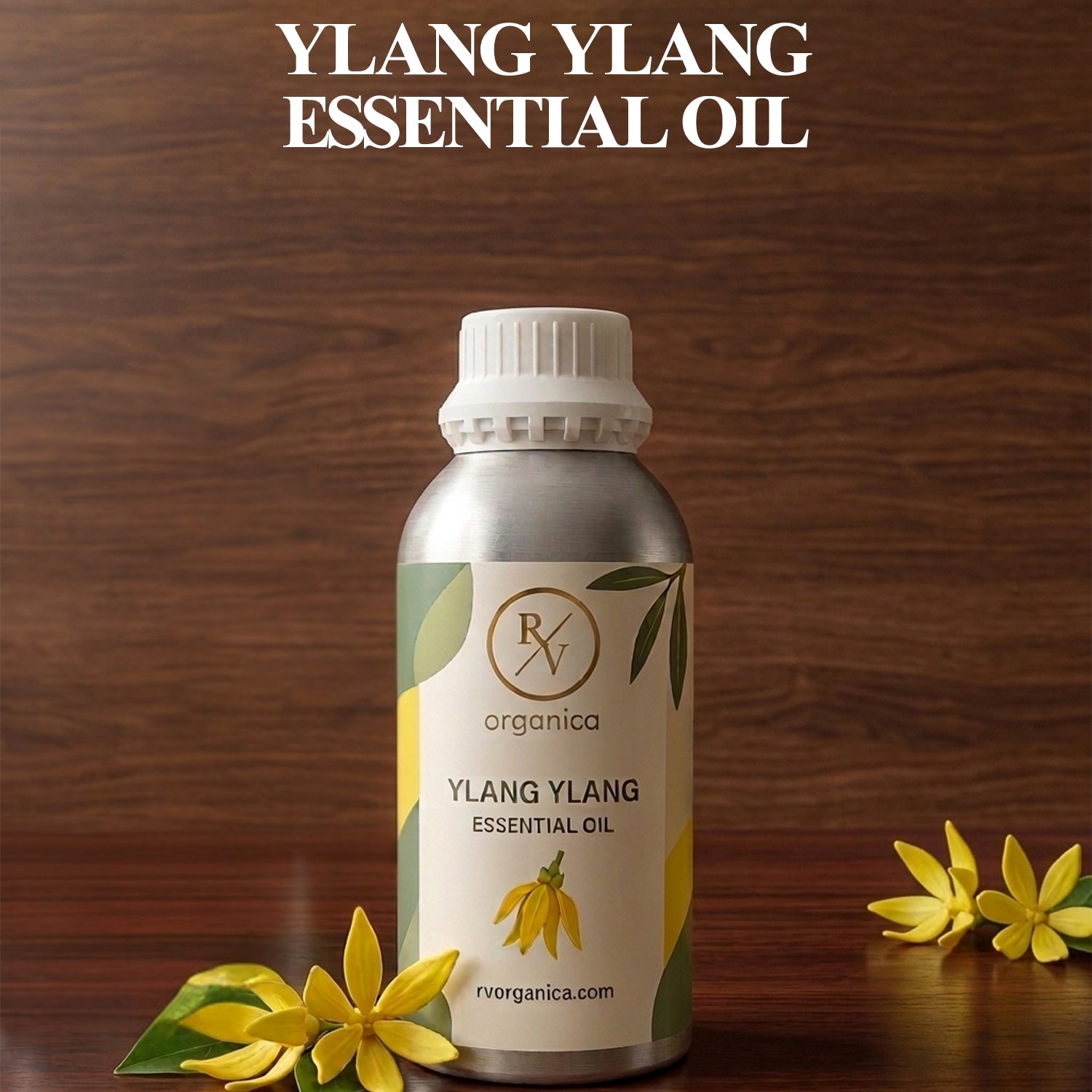 RV Organica ylang ylang essential oil original product bottle with label packaging