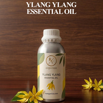 RV Organica ylang ylang essential oil original product bottle with label packaging