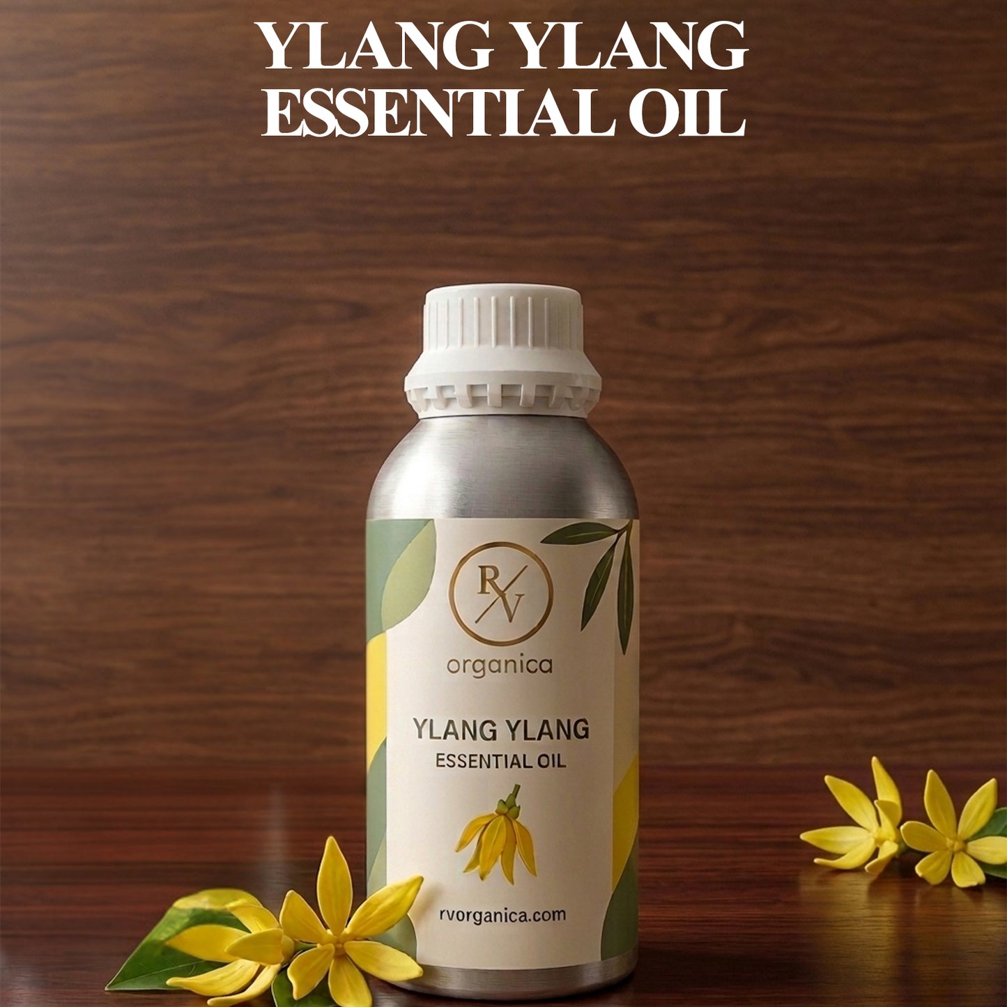 RV Organica ylang ylang essential oil original product bottle with label packaging