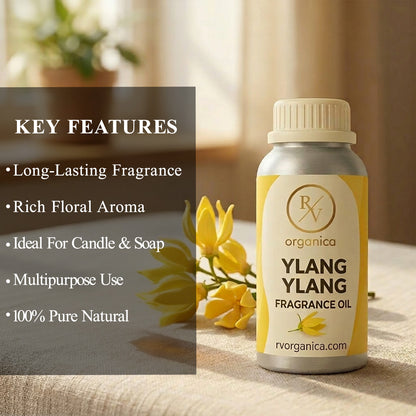 RV Organica ylang ylang fragrance oil key features and benefits for perfume candle and soap making