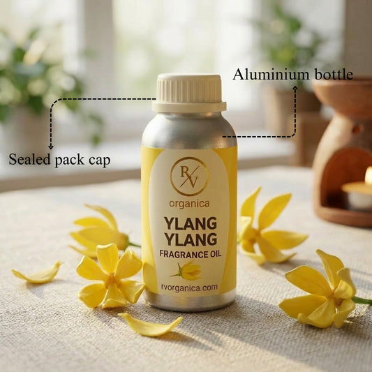 RV Organica ylang ylang fragrance oil sealed aluminium bottle packaging pure and safe product - second image
