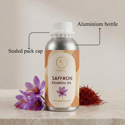 Saffron essential oil premium aluminium bottle sealed leak proof packaging