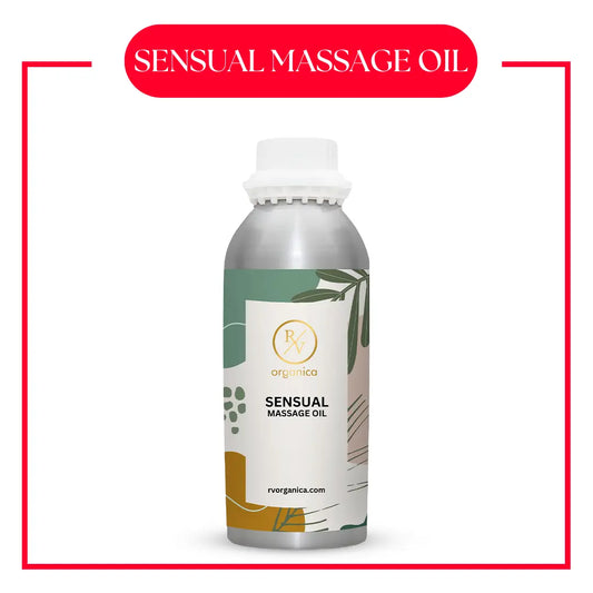 Sensual couple massage oil with natural jojoba and almond oil for intimate body massage and romantic date night