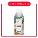 Sensual couple massage oil with natural jojoba and almond oil for intimate body massage and romantic date night