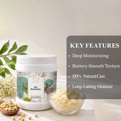 RV Organica Soy Body Butter with deep moisturizing formula for soft and nourished skin