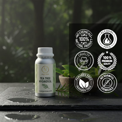 Tea Tree Hydrosol 100 percent natural skincare product, paraben free, alcohol free, cruelty free and chemical free herbal facial toner.