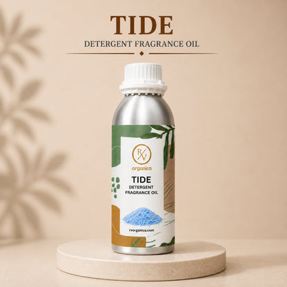Tide Detergent Fragrance Oil with a fresh clean and laundry-inspired aroma, offering a crisp, long-lasting fragrance ideal for detergents, fabric care, soaps, candles, and home fragrance products.