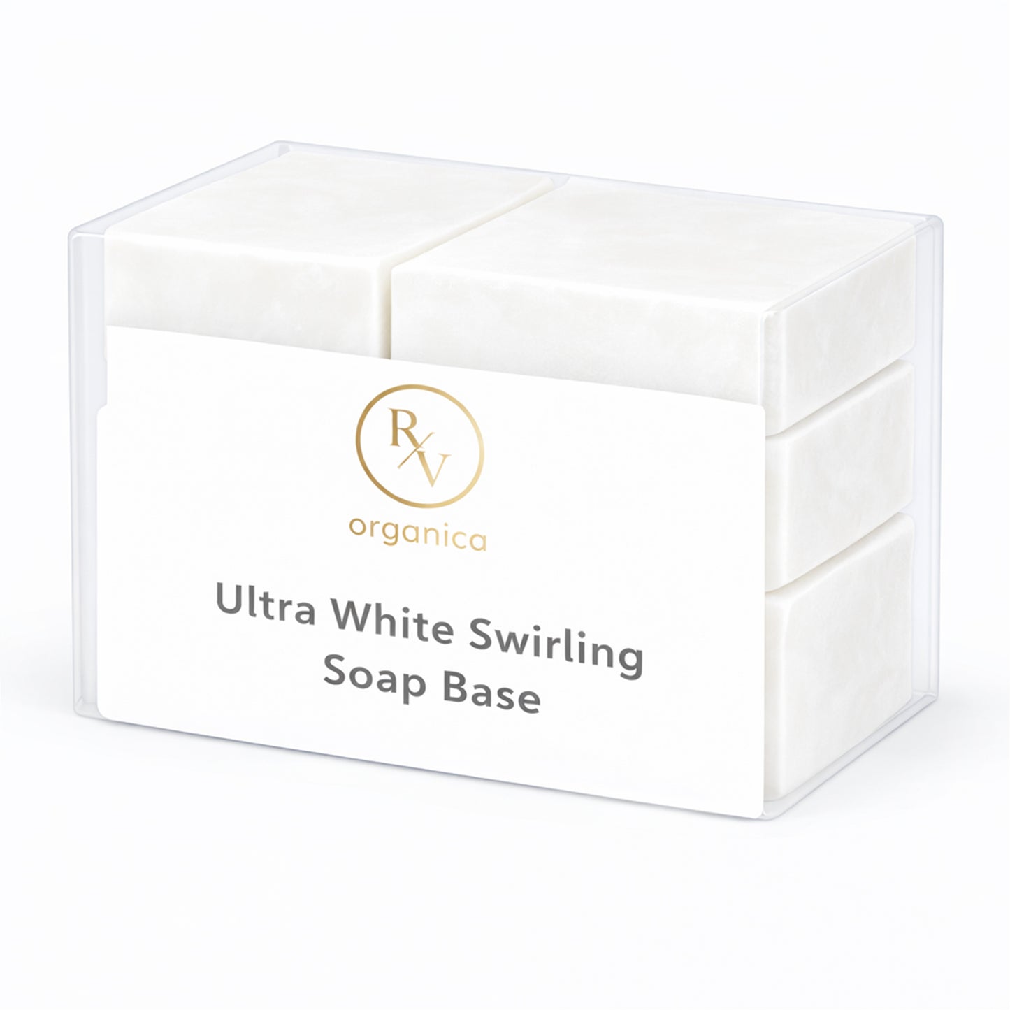 Ultra white swirling soap base for melt and pour handmade soap making, bright white base ideal for swirl designs and DIY skincare soaps