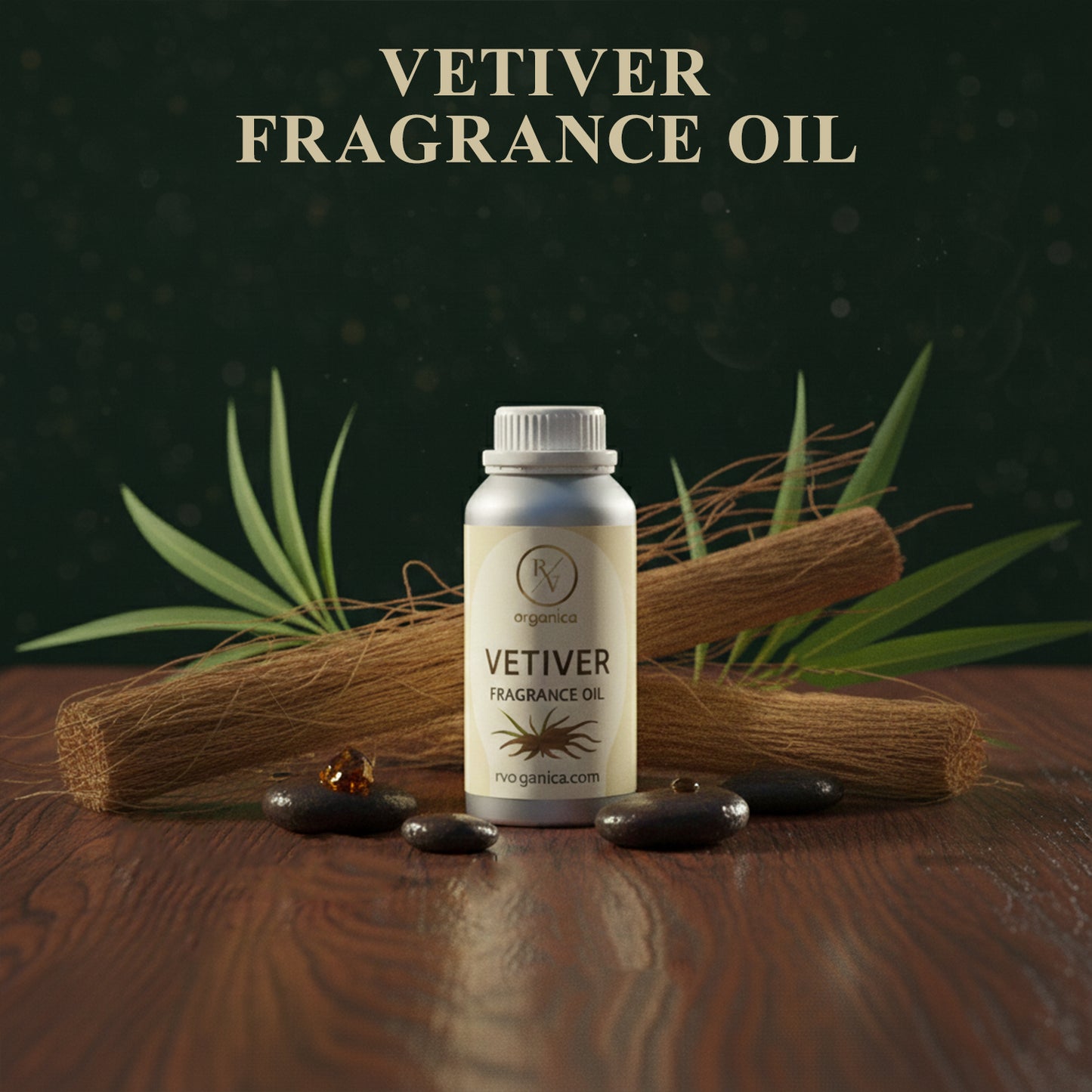 Vetiver fragrance oil bottle earthy refreshing aroma long lasting fragrance oil