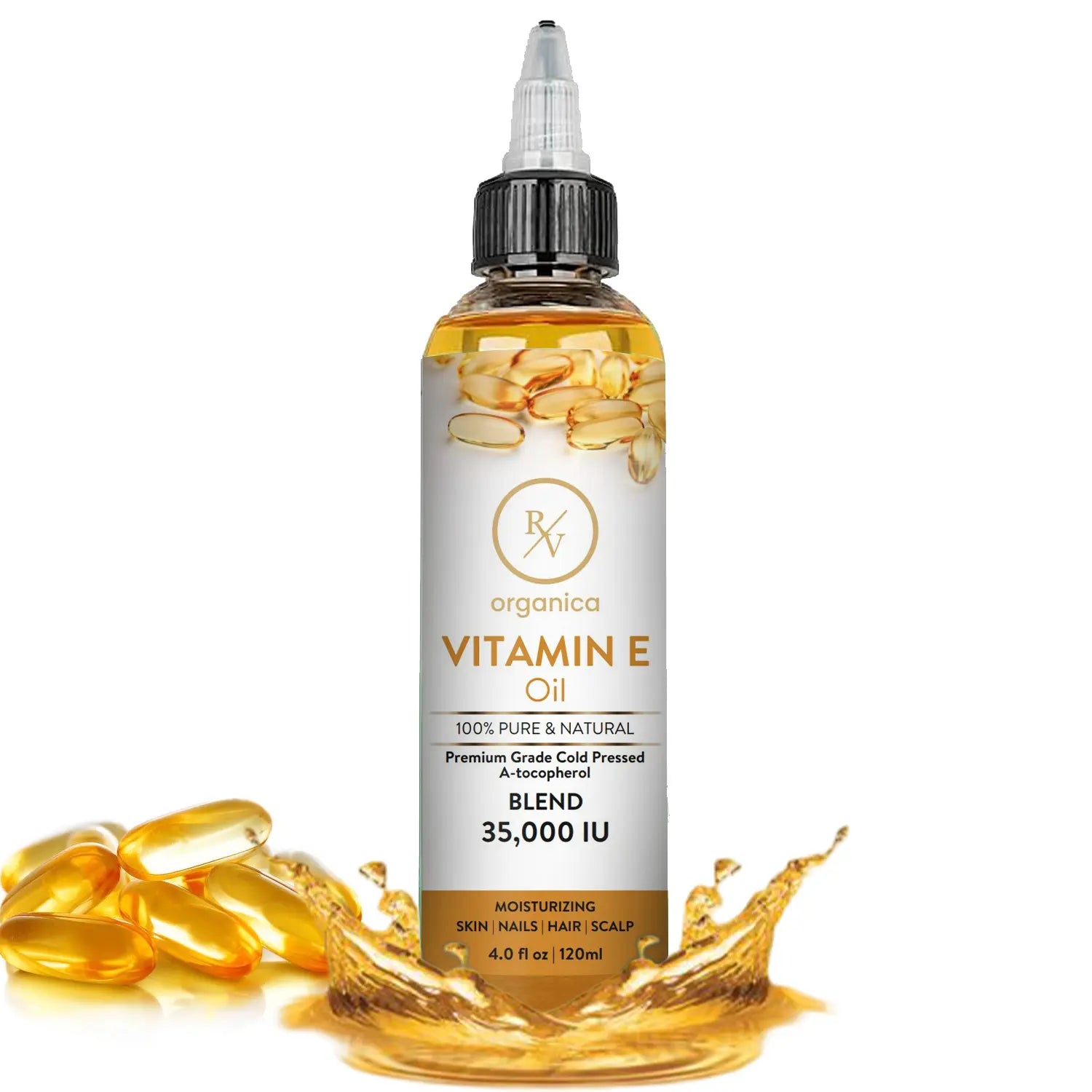 Vitamin E oil for hair nourishment and growth by RV Organica